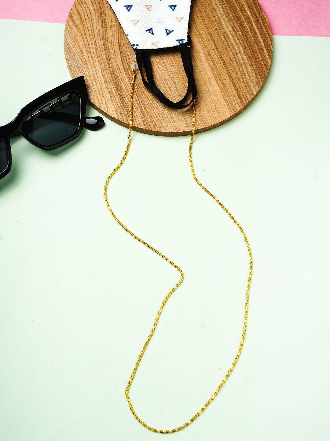 ferosh women gold-toned mask & sunglasses chain