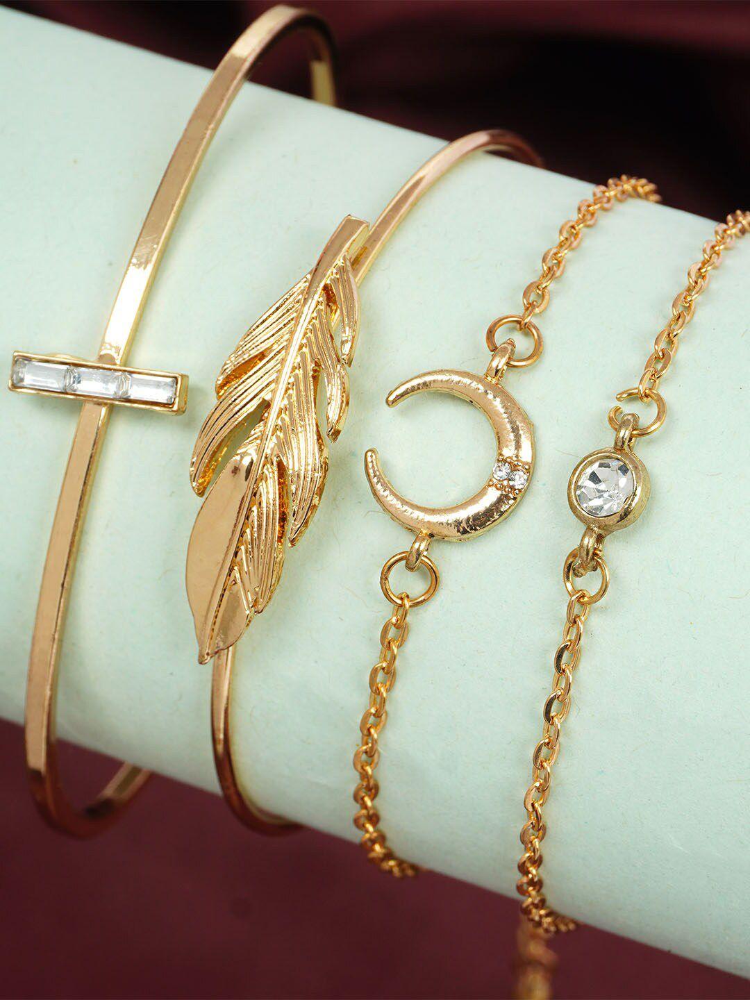 ferosh women set of 4 gold-plated bracelets