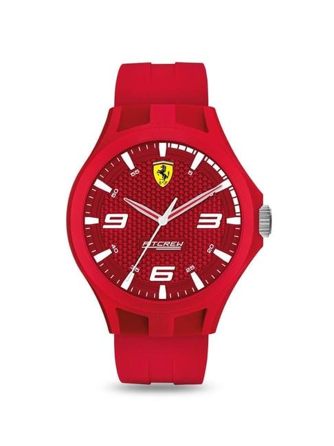 ferrari 0830677 pit crew analog watch for men