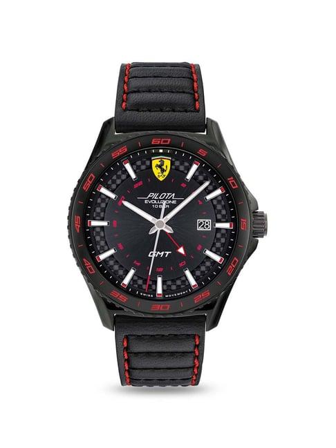 ferrari 0830776 pilota evo analog watch for men