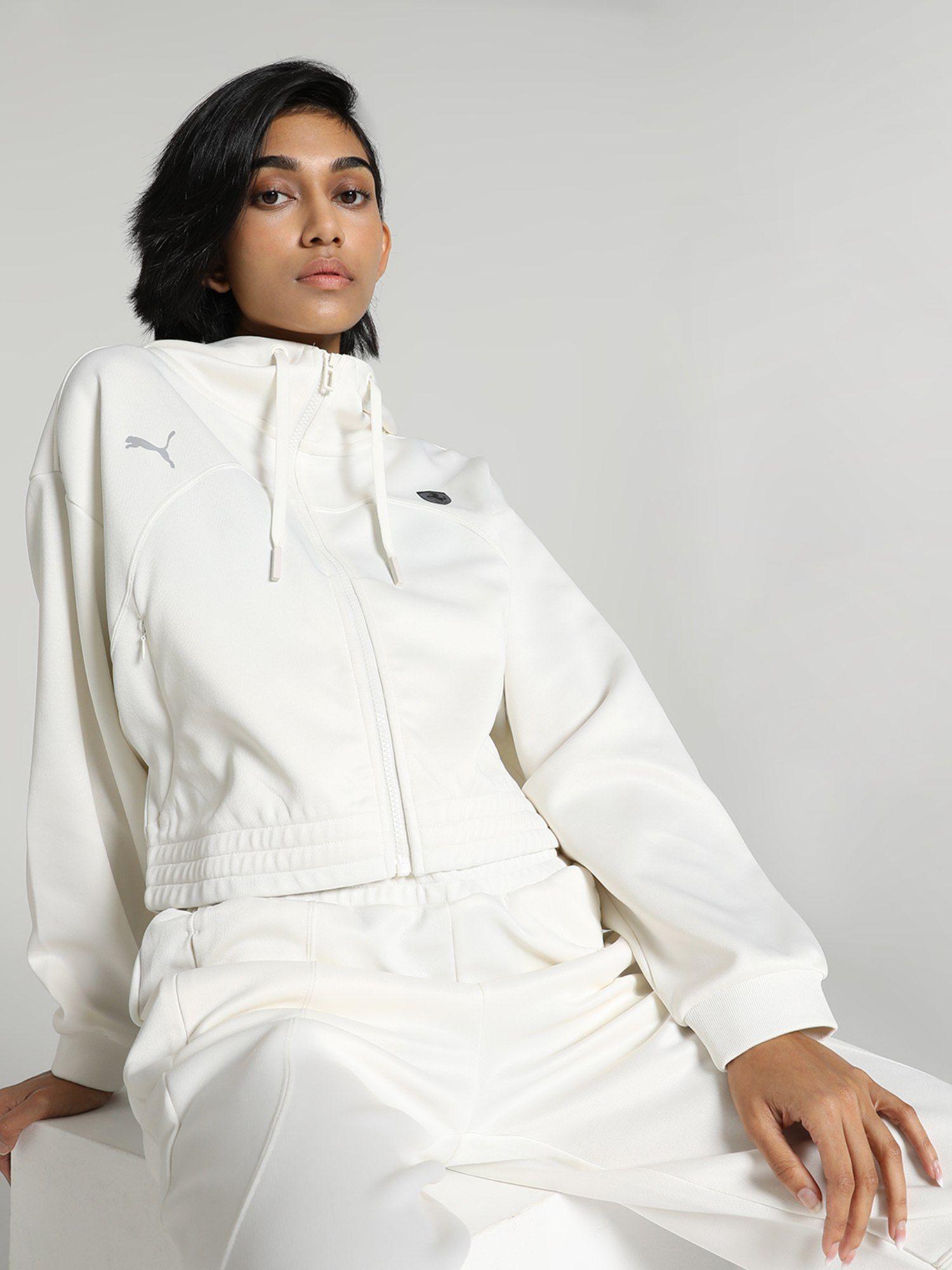 ferrari style hooded women white sweatshirt