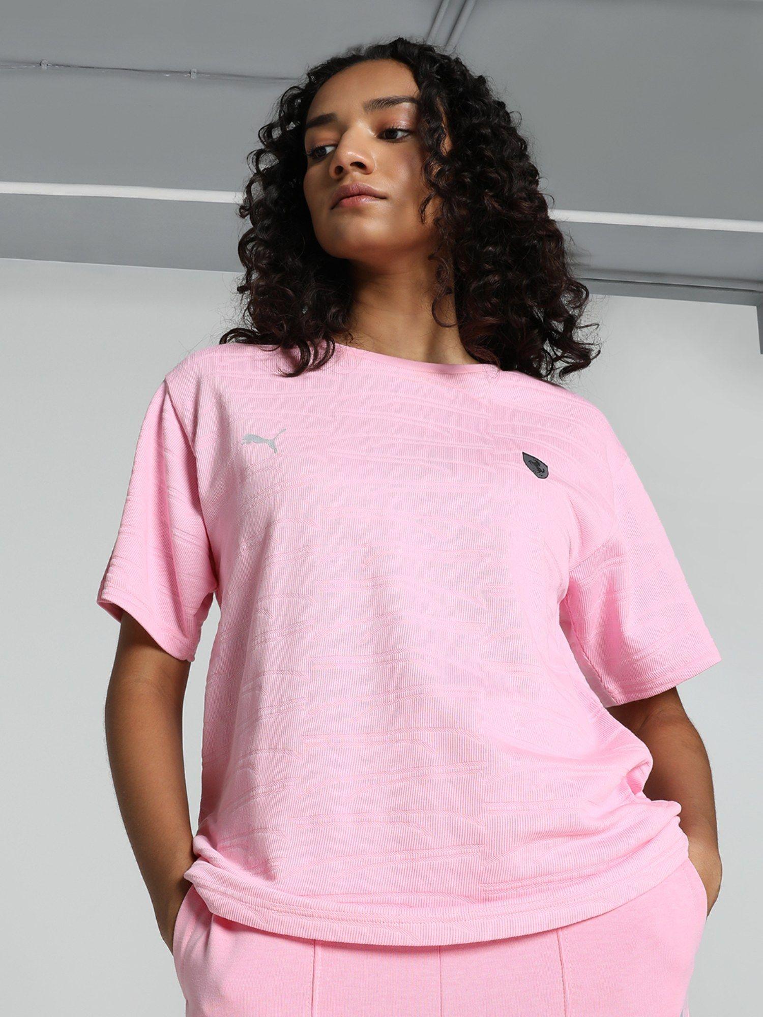 ferrari style womens pink t-shirt