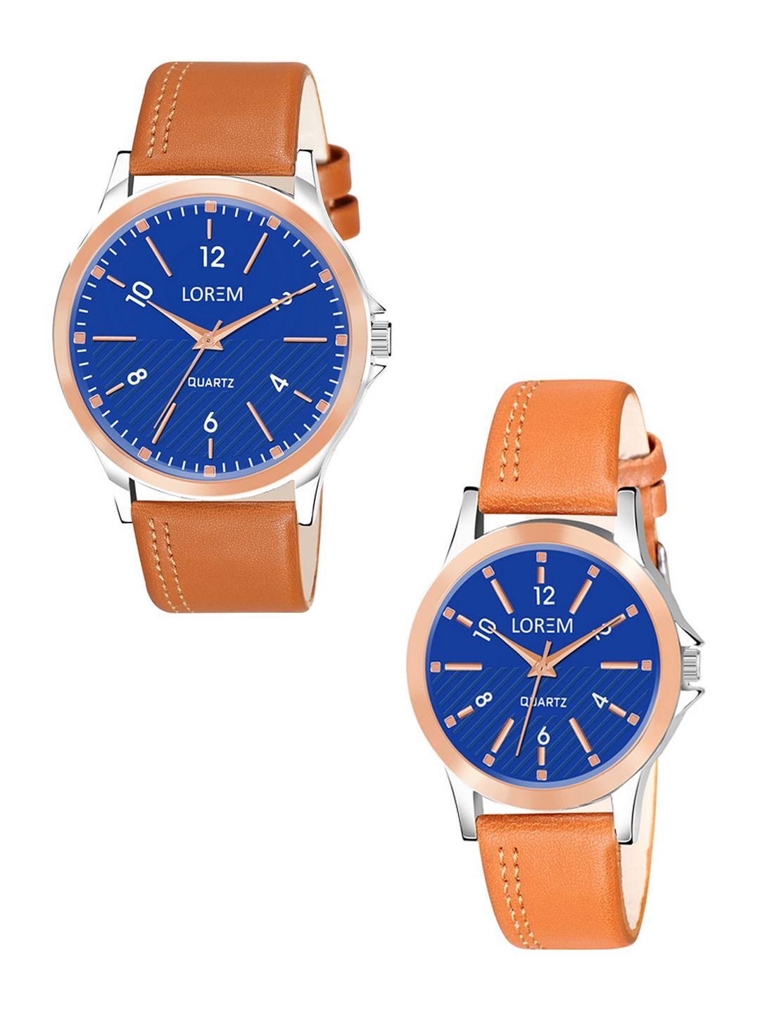 ferrizzo unisex set of 2 dial & straps analogue couple watch lr95-lr342-fz