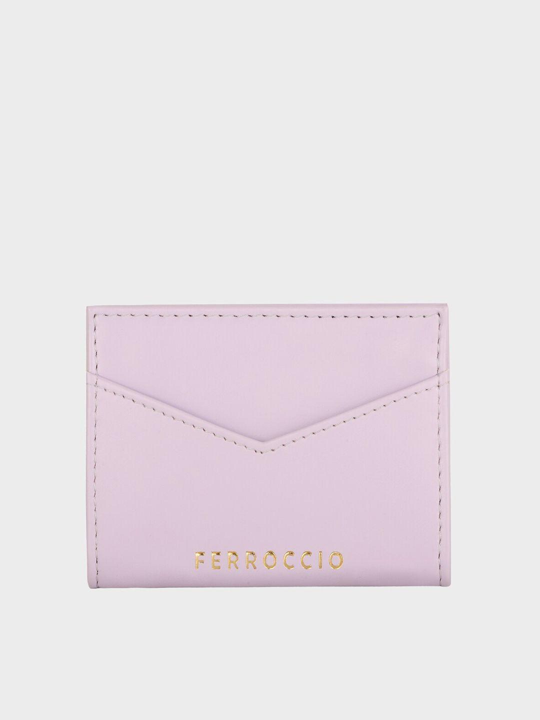 ferroccio women purple two fold wallet