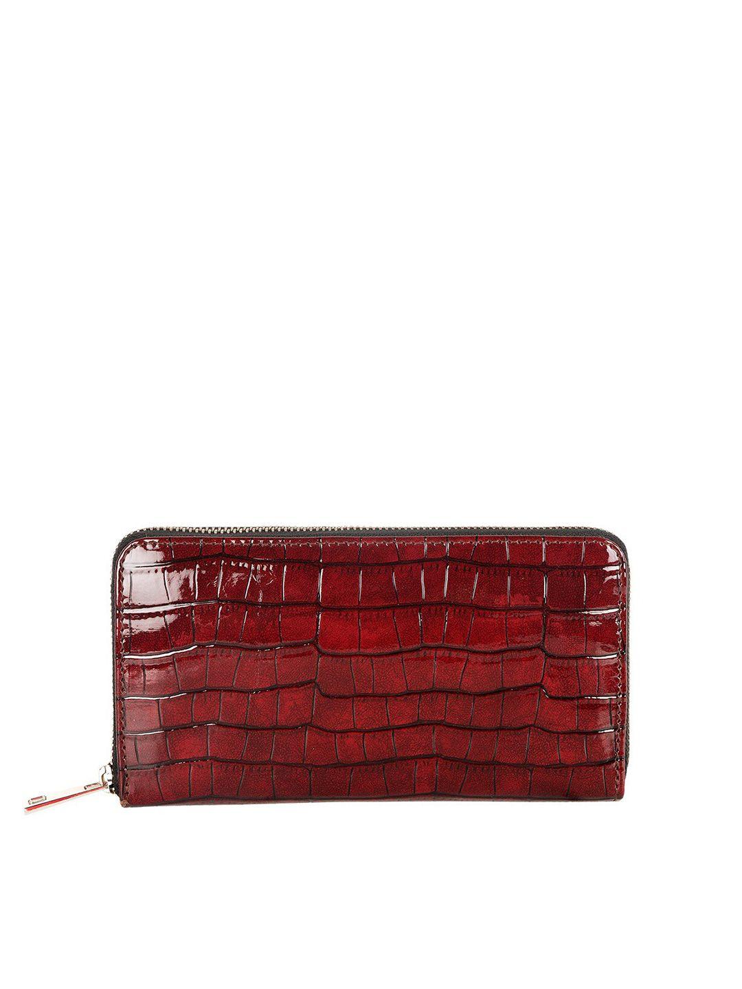 ferroccio women textured zip around wallet