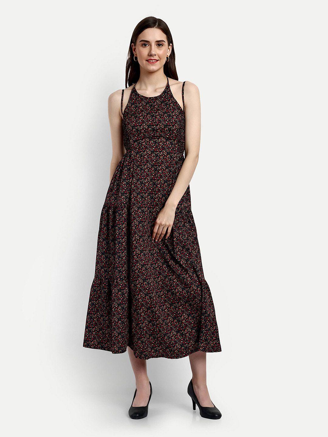 fery london floral printed fit & flare midi dress