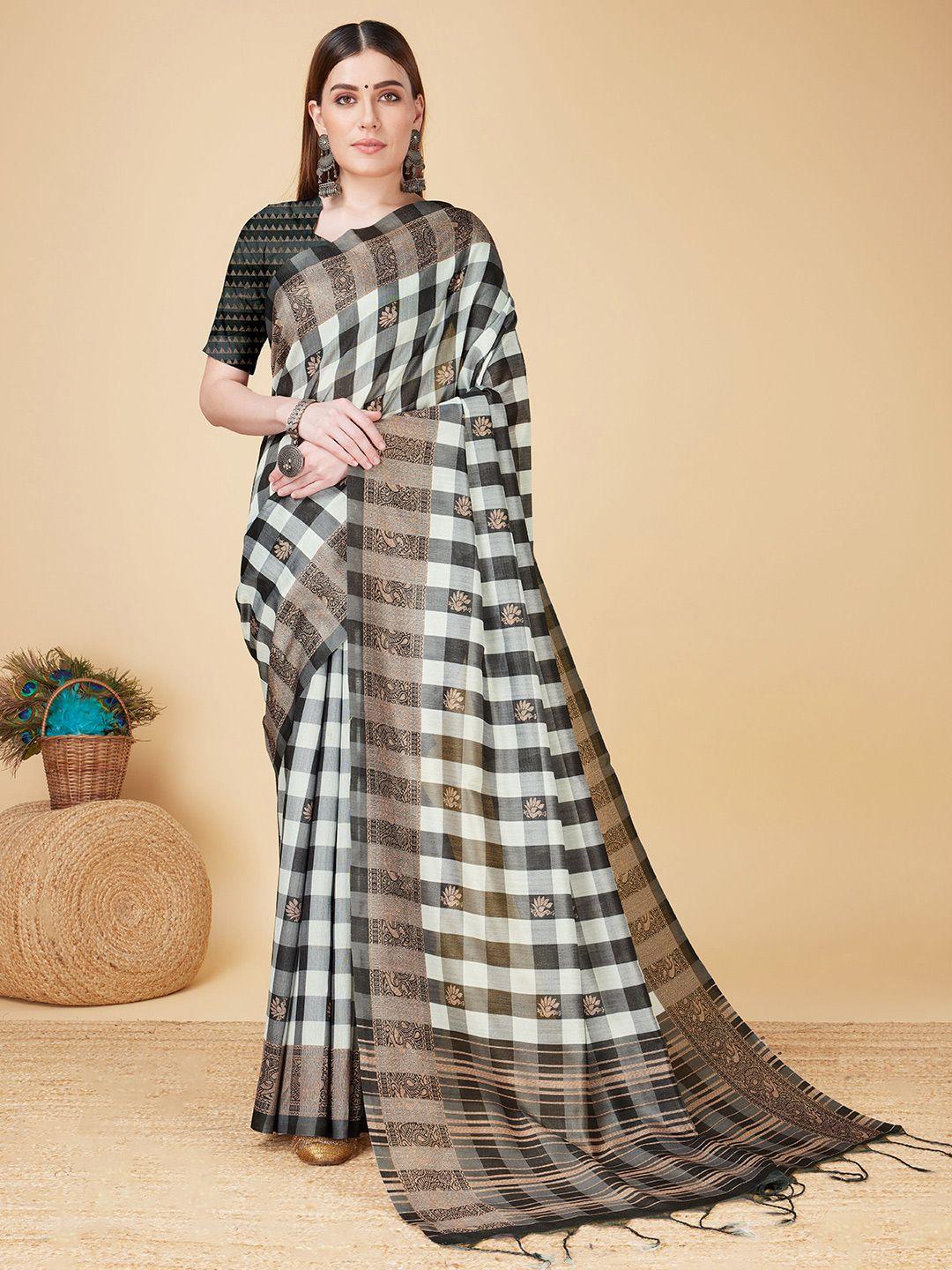 fevinaa checked saree