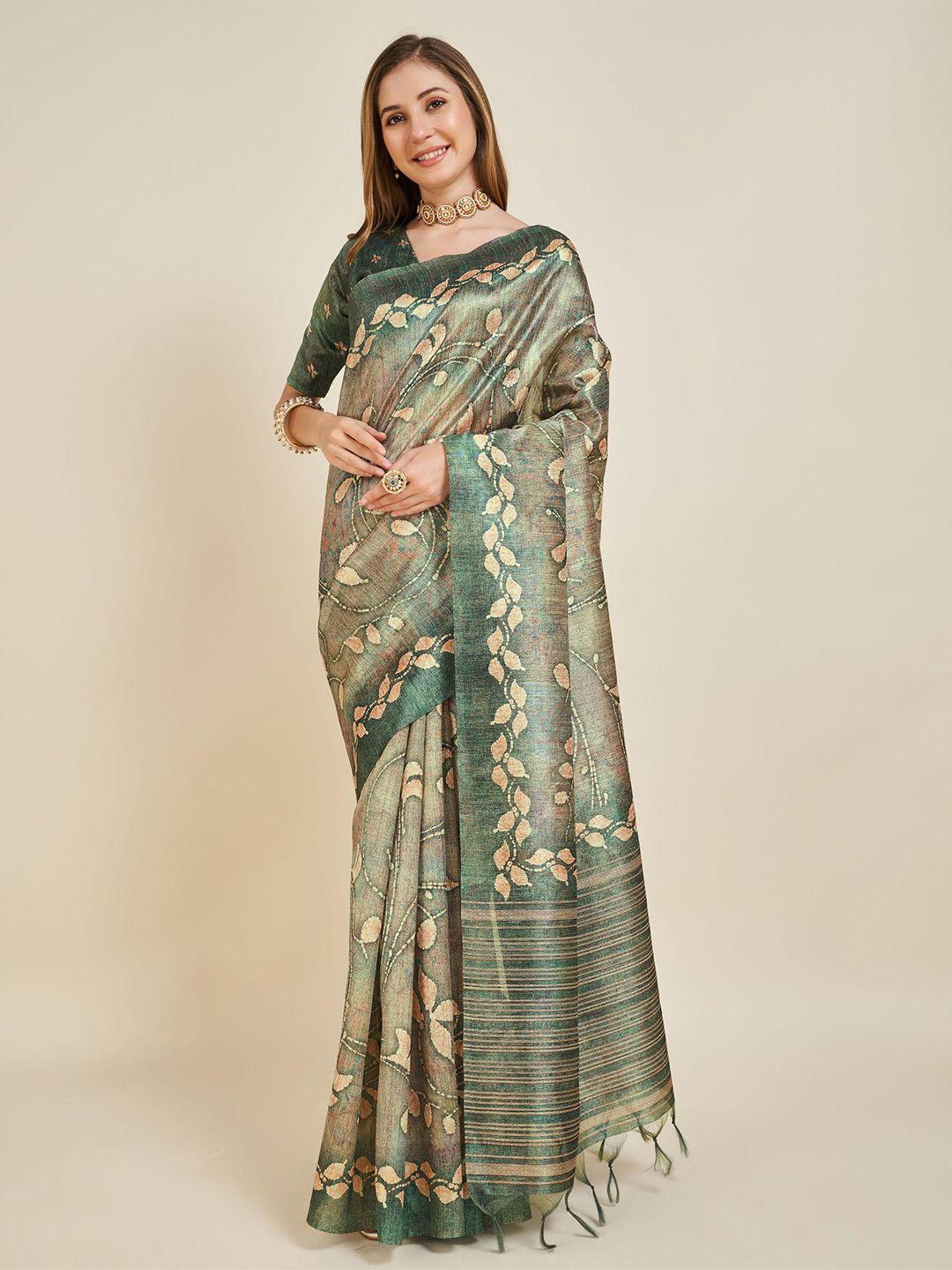 fevinaa floral silk blend saree