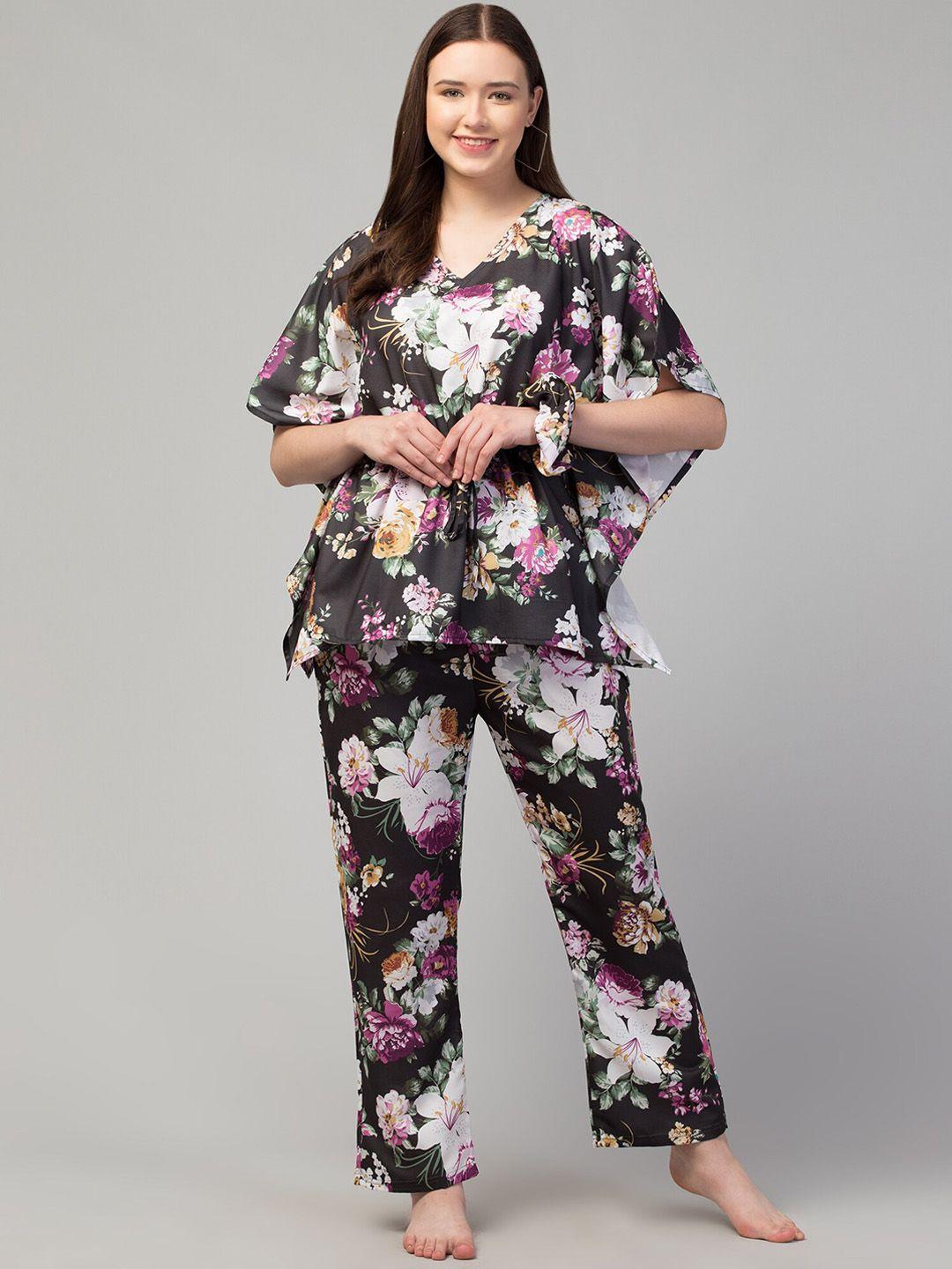 fflirtygo-floral-printed-kaftan-night-suit