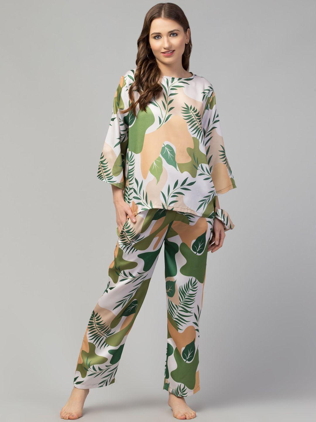 fflirtygo floral printed night suit