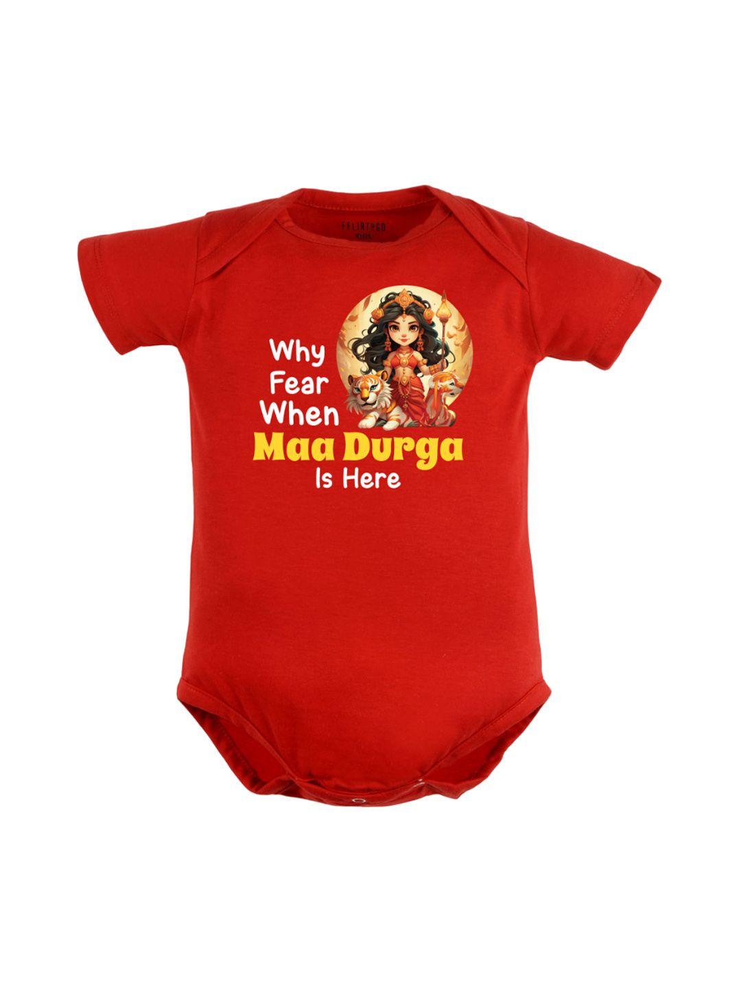 fflirtygo infant kids pure cotton durga puja special printed rompers