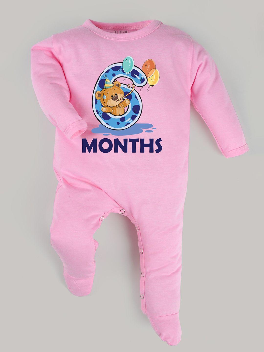 fflirtygo unisex kids pink printed basic jumpsuit