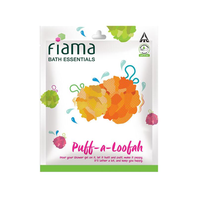 fiama bath essentials puff-a-loofah(color may very)