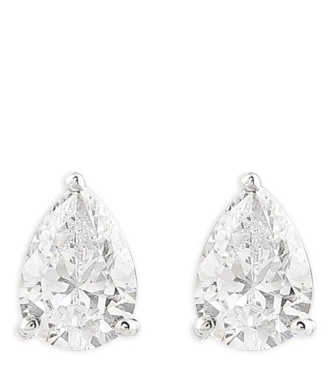 fian solitaire 925 silver dewdrop studs earrings for women