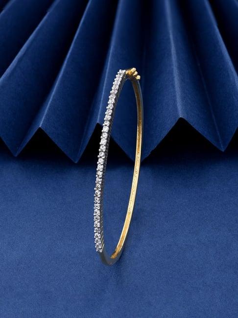 fida american diamond rose gold-plated bangle style bracelet foe women