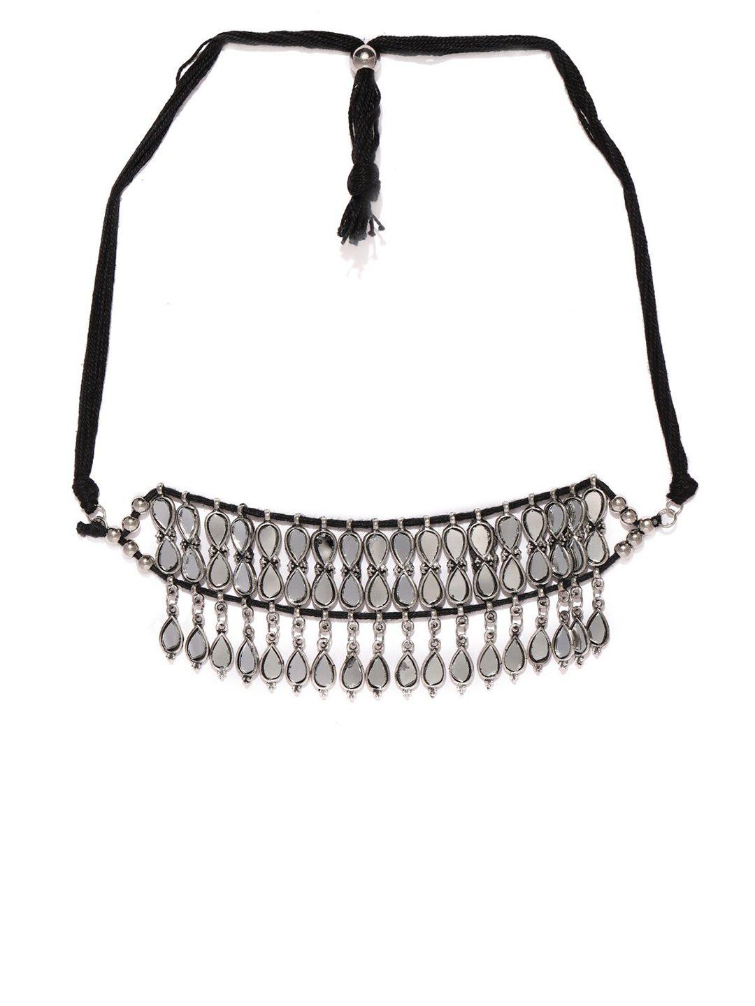 fida silver-plated mirror necklace