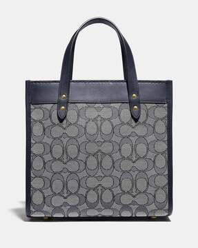 field 22 tote bag in signature jacquard