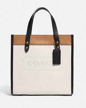 field colourblock tote bag with coach badge