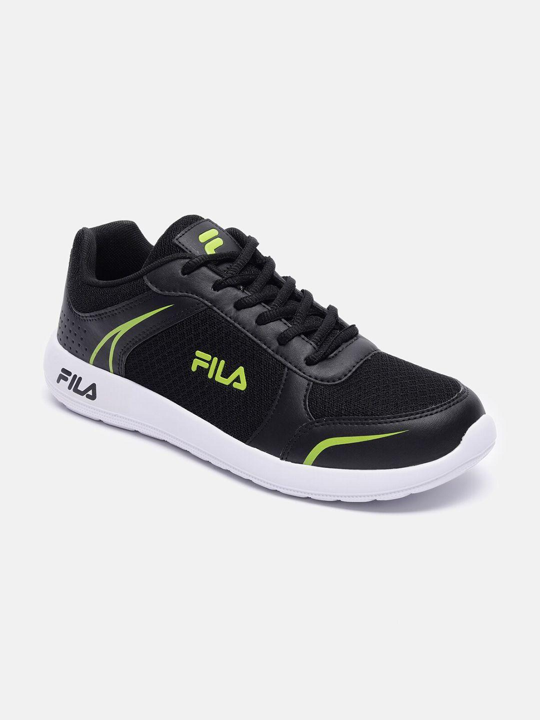 fila men black running non-marking gollar shoes