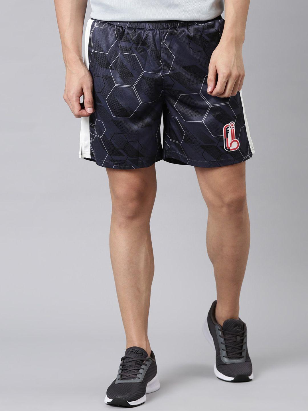 fila men geometric printed sports shorts