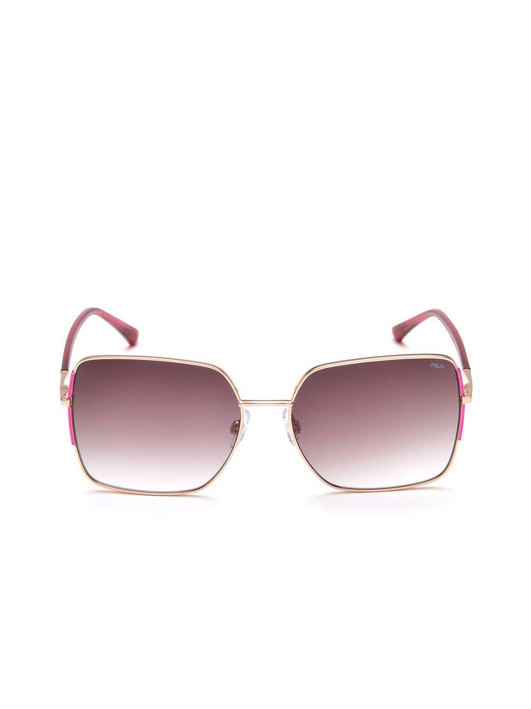 fila women lens & butterfly sunglasses with uv protected lens sfi360k58300sg