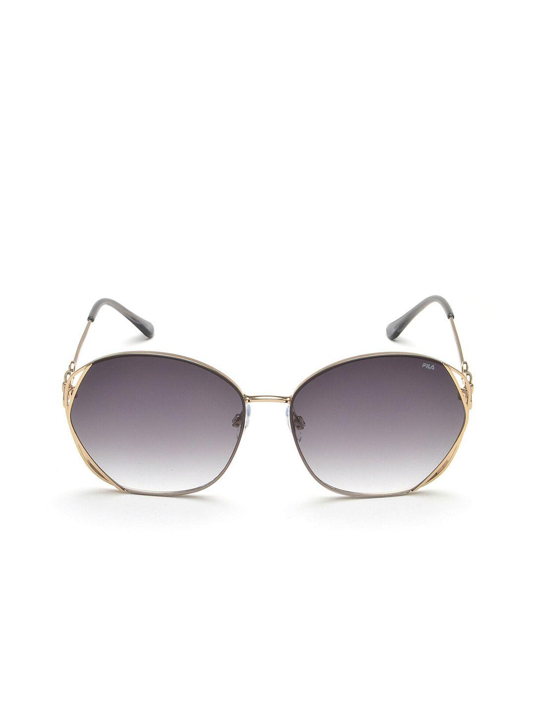 fila women oval sunglasses with uv protected lens sfi510k61594ysg