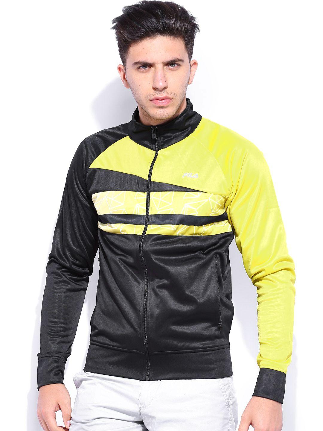 fila black & yellow baccu jacket