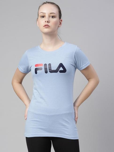 fila blue logo printed t-shirt