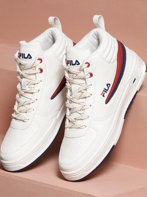 fila men's white ankle high sneakers