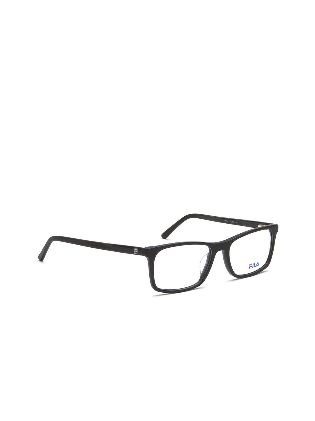 fila men black full rim rectangle frames