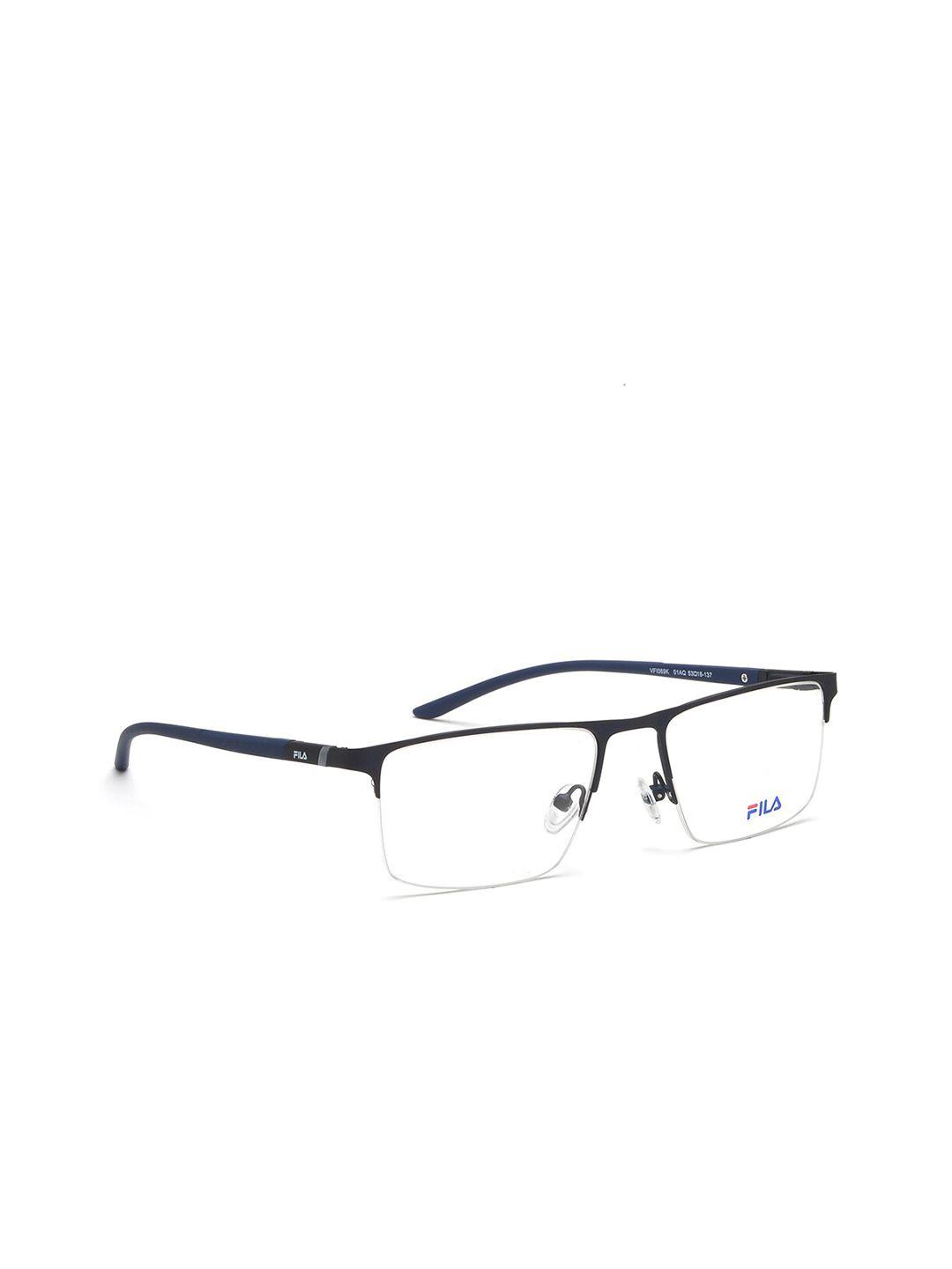 fila men blue half rim square frames