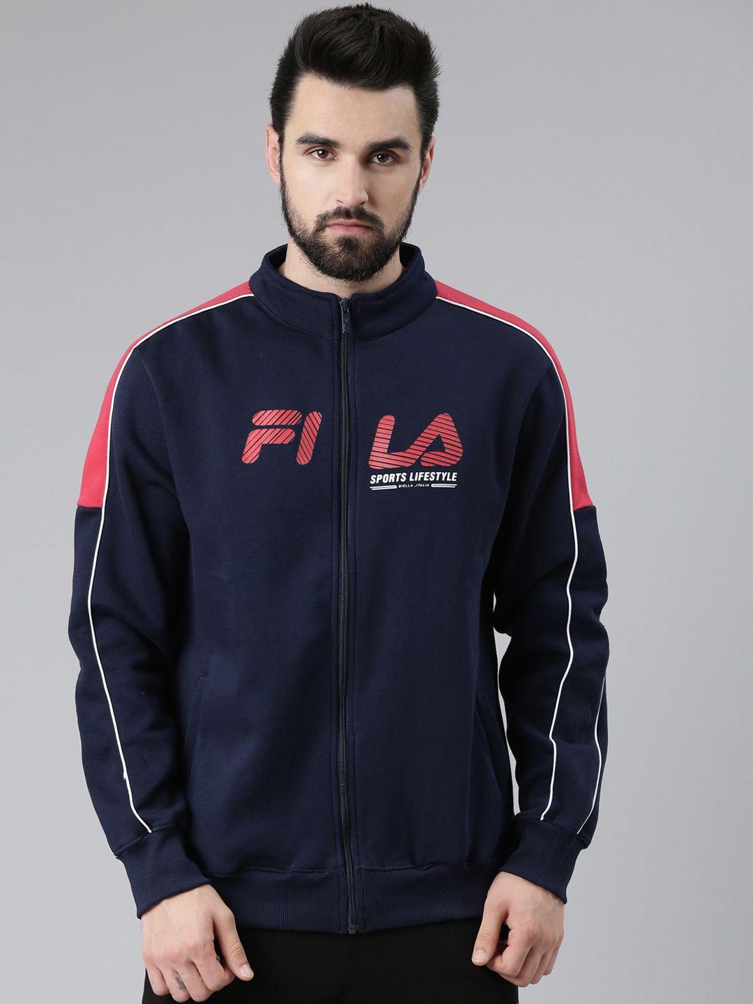 fila men blue red sporty jacket