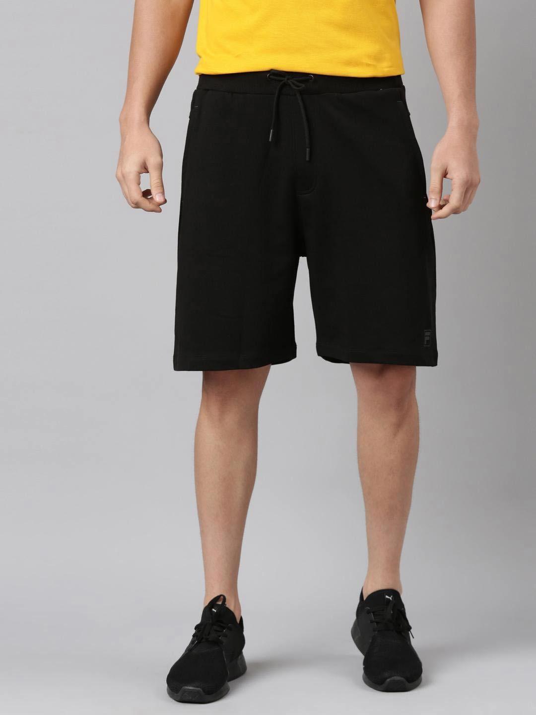 fila men mid-rise cotton sports shorts