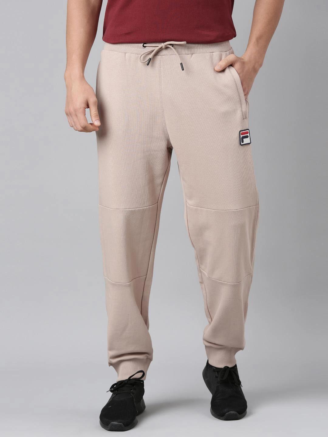 fila men regular fit cotton joggers