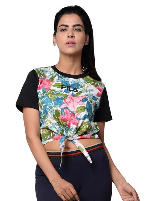 fila multicolor floral print crop top