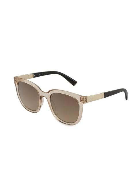 fila sf9196k549dlwsg brown square sunglasses
