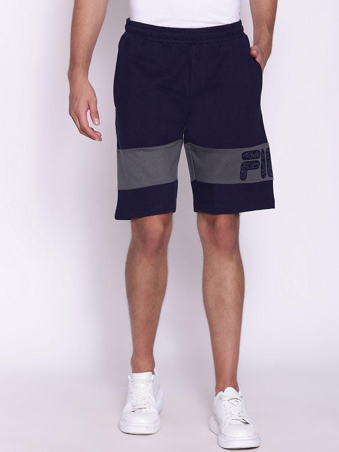 fila striped madagascar cotton sports shorts