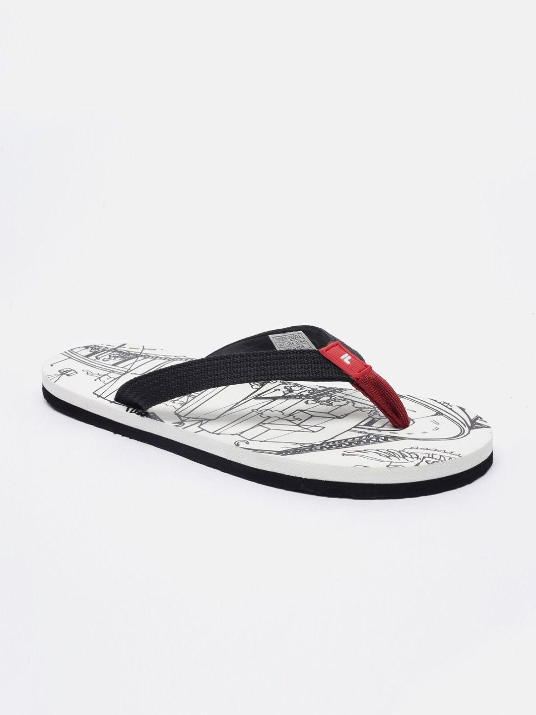 fila unisex printed rubber doodle thong flip-flops