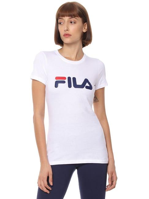 fila white logo printed t-shirt