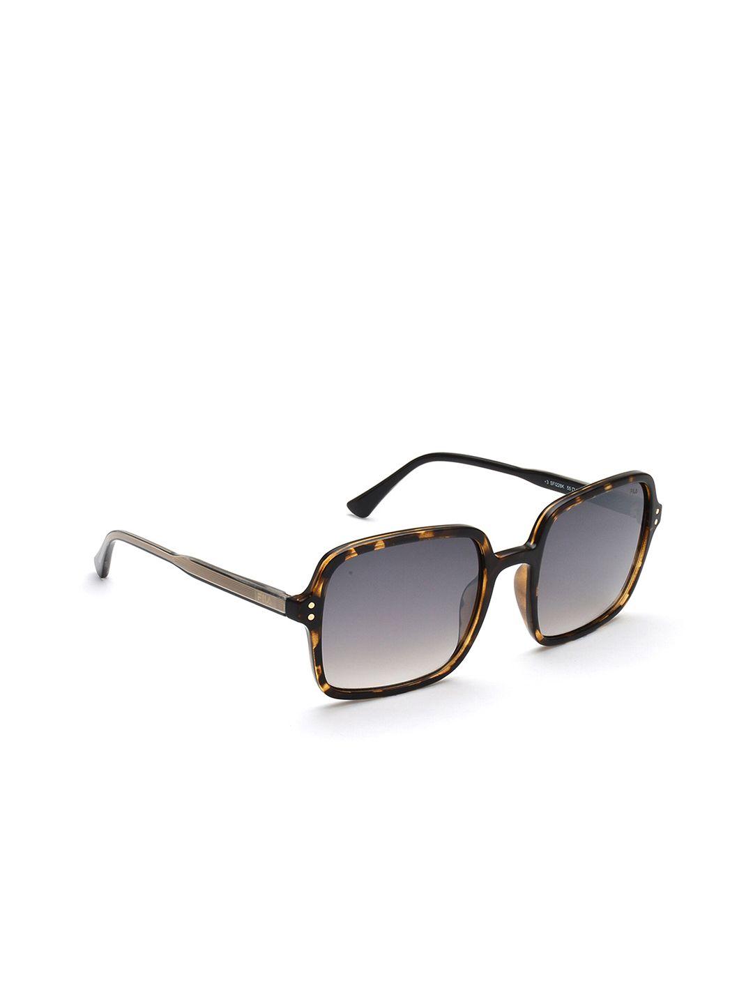 fila women square sunglasses with uv protected lens sfi228k55779wsg