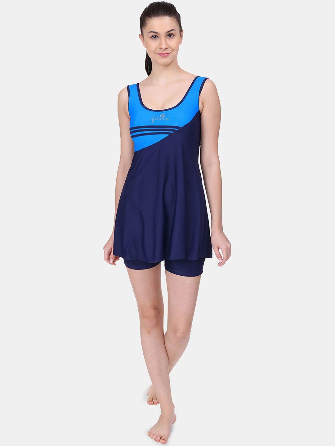 filmax originals women colourblocked sleeveless swim dress