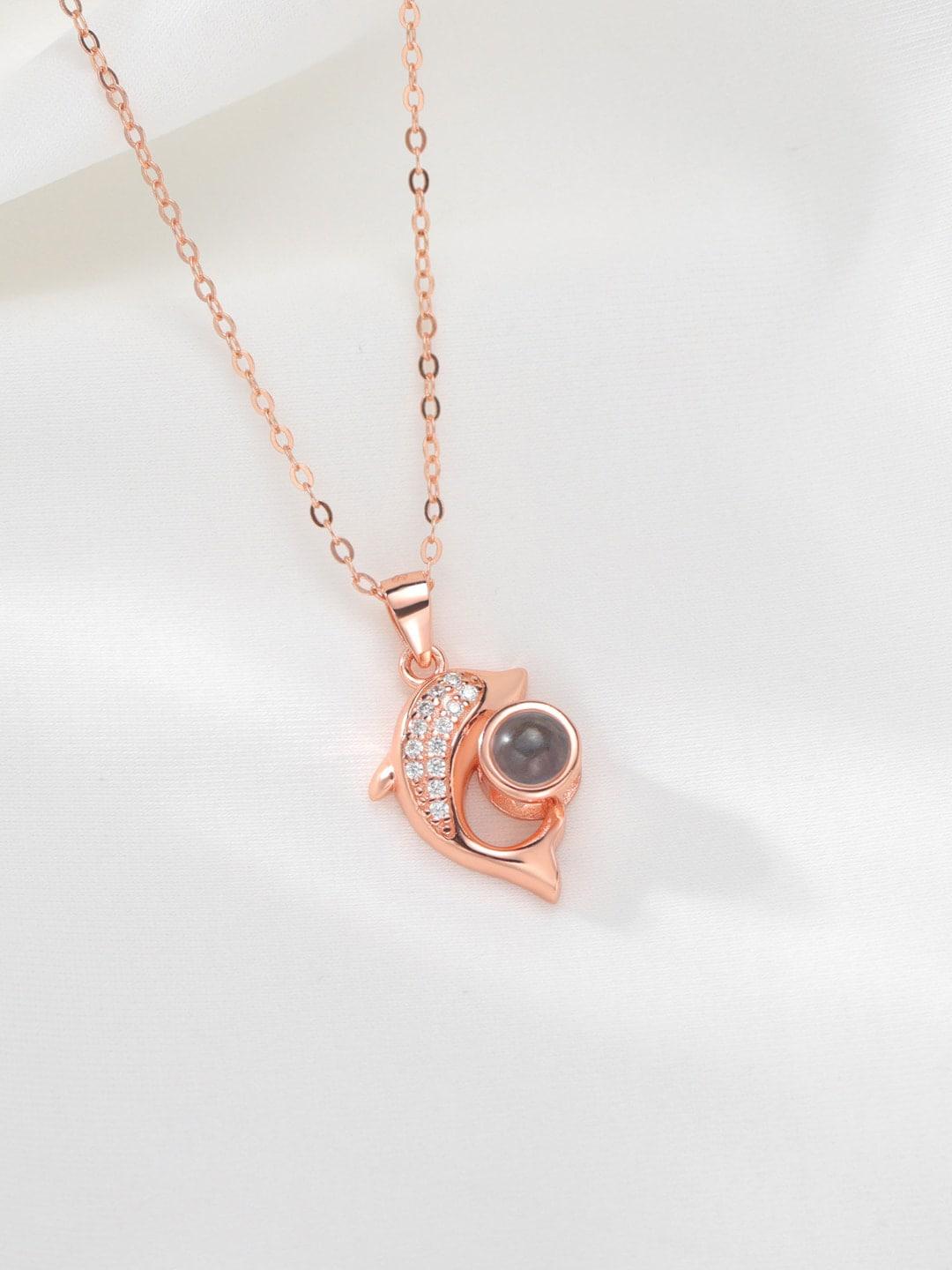 fimbul rose gold plated pendant with chain