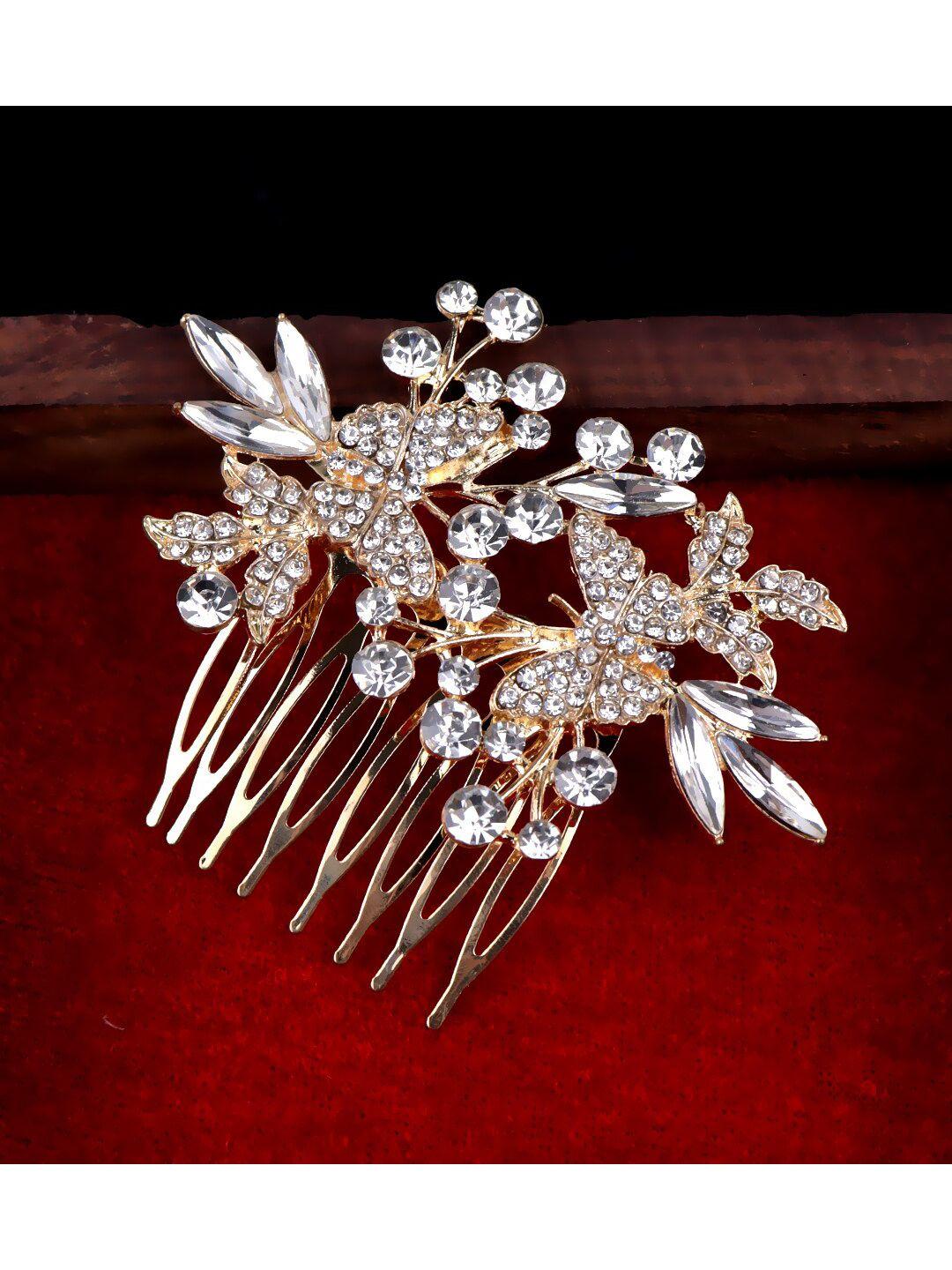 fimbul women embellished crystal bride wedding hair comb pin