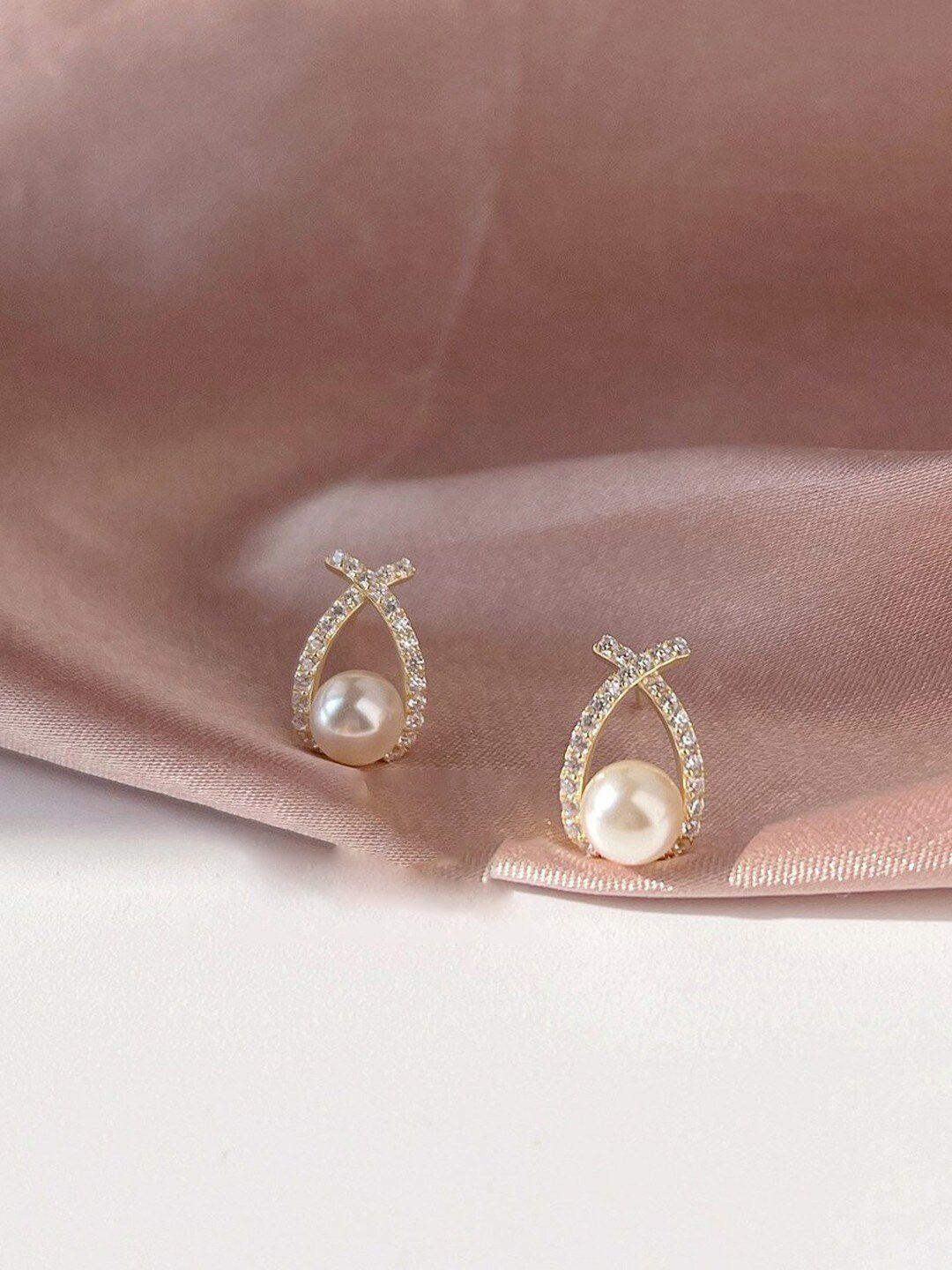 fimbul gold-plated stone-studded earrings