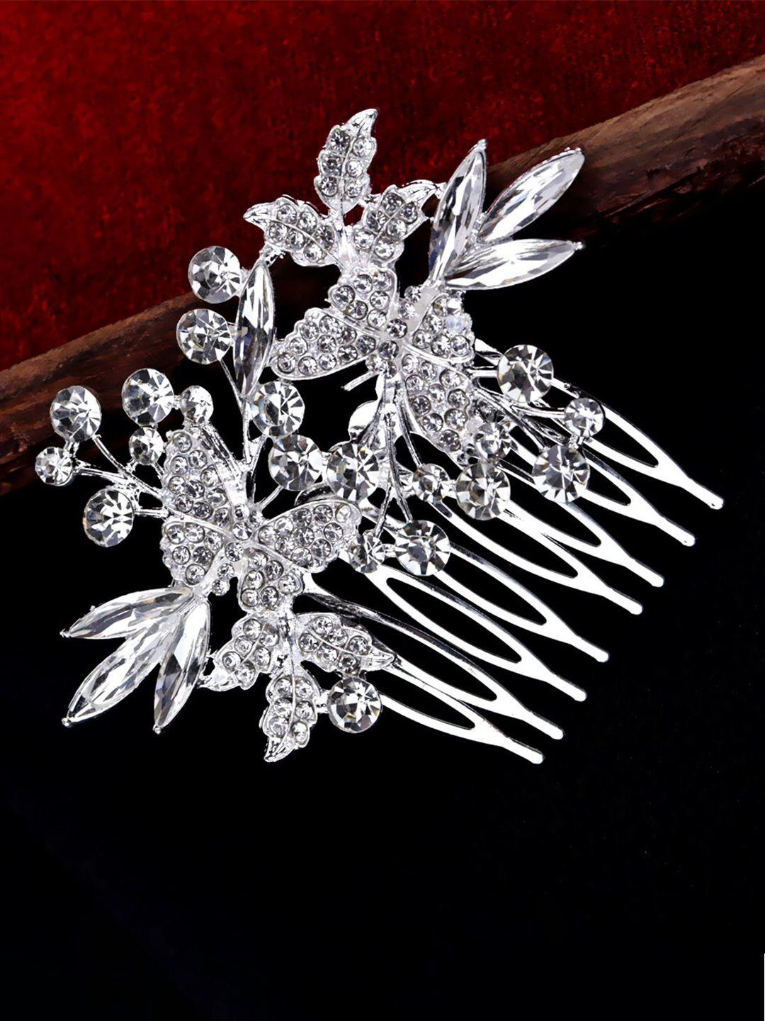 fimbul women crystal bride wedding hair comb pin