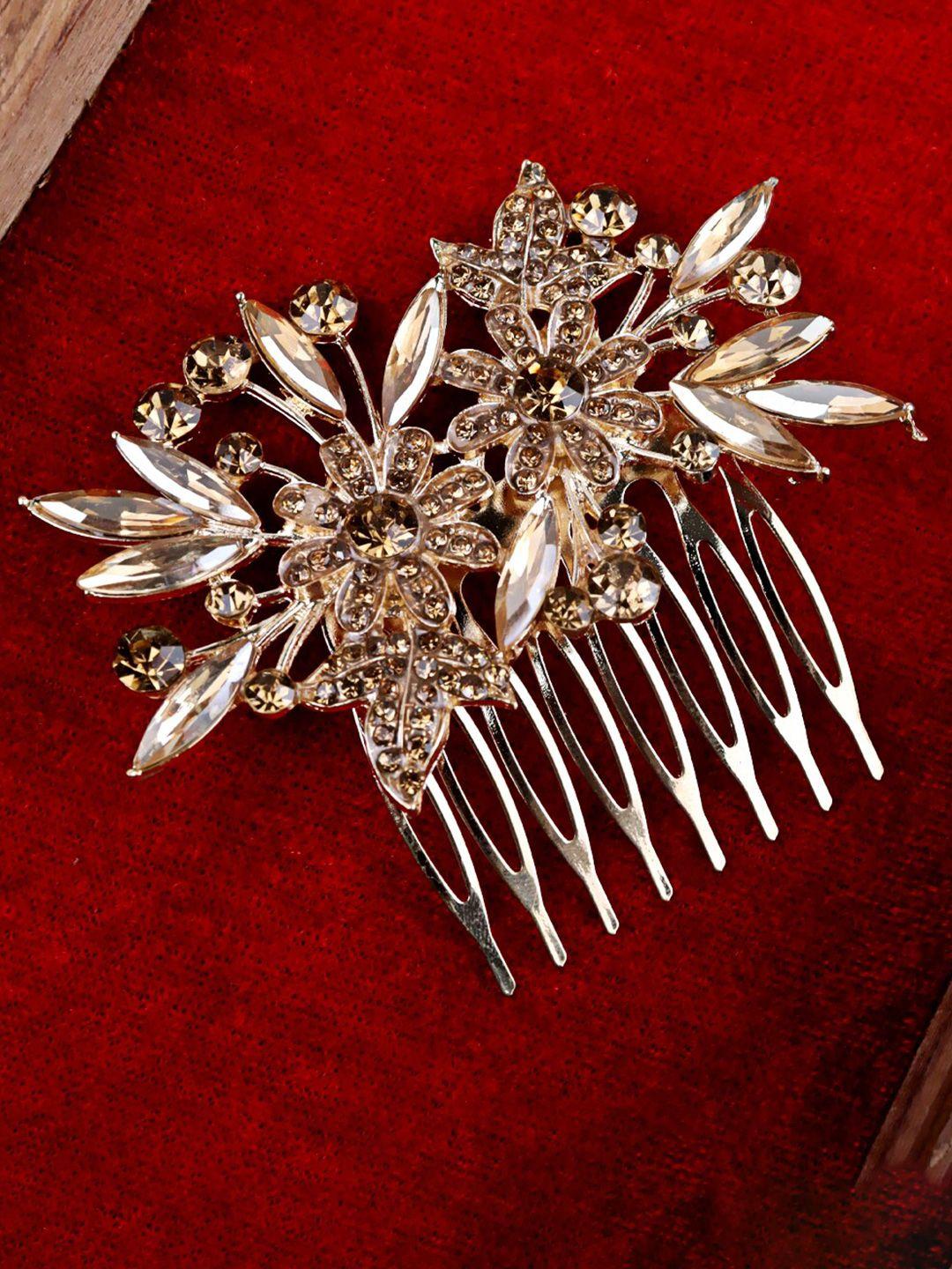 fimbul women crystal bride wedding hair comb pin