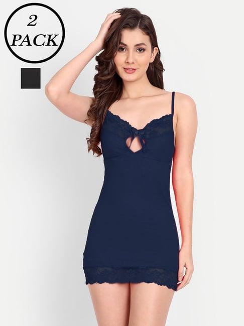 fims: fashion is my style black & navy lace work babydoll with thong