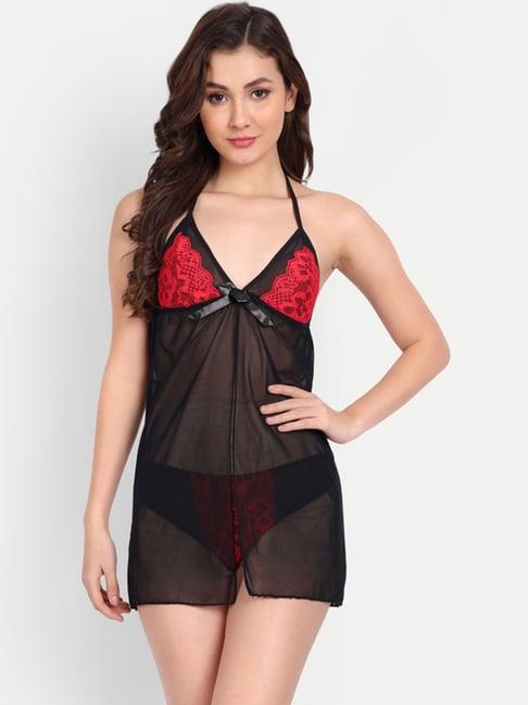fims: fashion is my style red lace work babydoll set