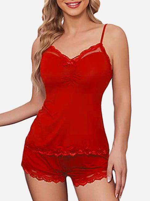 fims: fashion is my style red lace work babydoll set