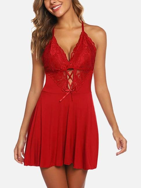 fims: fashion is my style red lace work babydoll